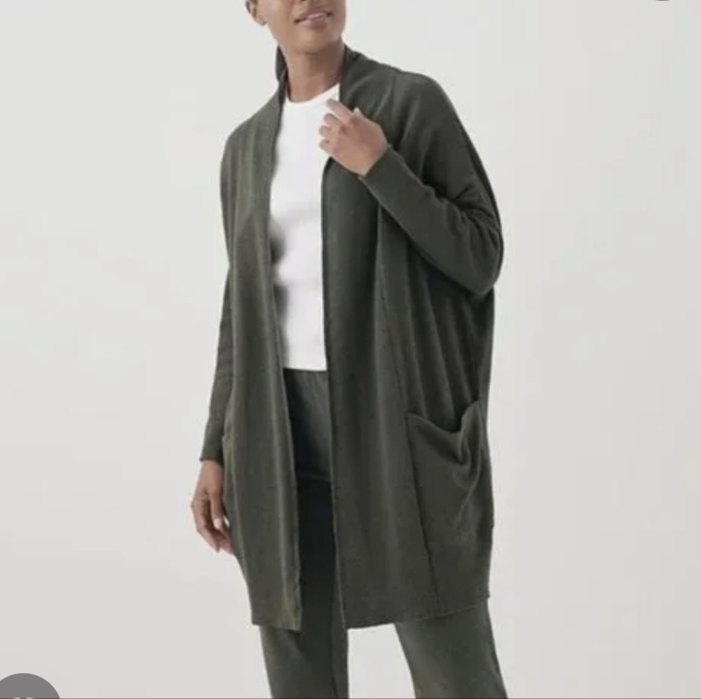 Pact Green Cardigan
